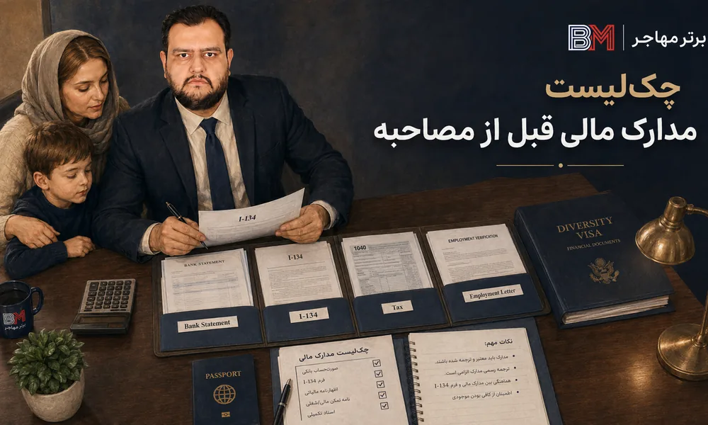 مدارک تمکن مالی و اسپانسر مورد نیاز برای مصاحبه برندگان لاتاری