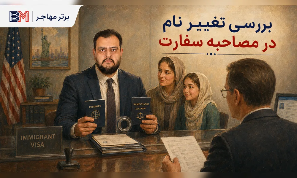 بررسی تغییر نام برنده لاتاری در مصاحبه سفارت آمریکا