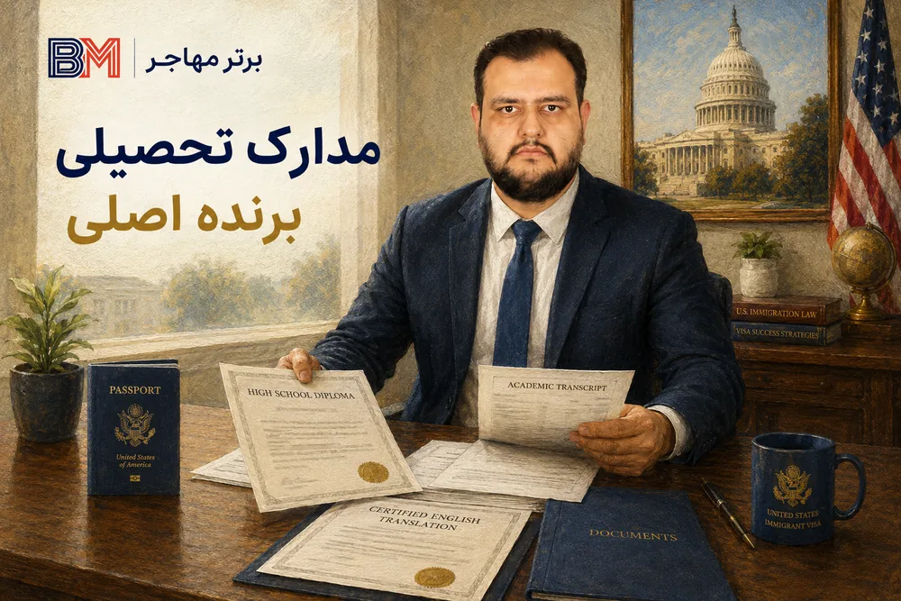 اصل مدارک تحصیلی برنده اصلی لاتاری