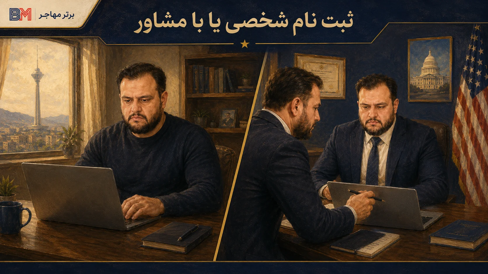 مقایسه ثبت نام حضوری و آنلاین لاتاری گرین کارت