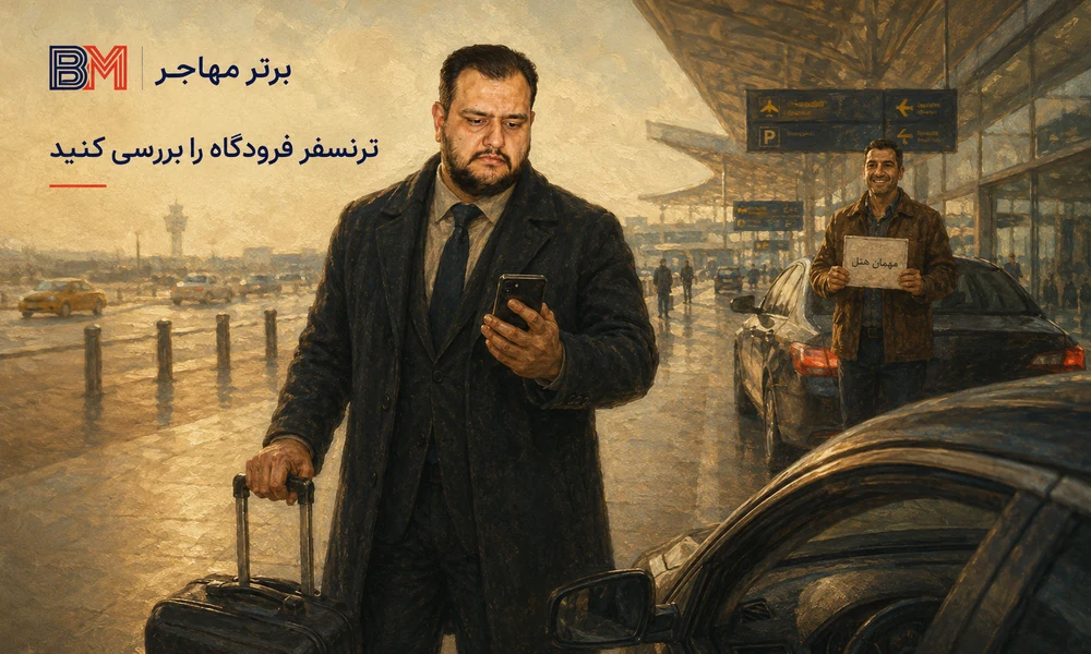 بررسی هویت راننده فرودگاه قبل از ترنسفر برای سفر مصاحبه سفارت آمریکا