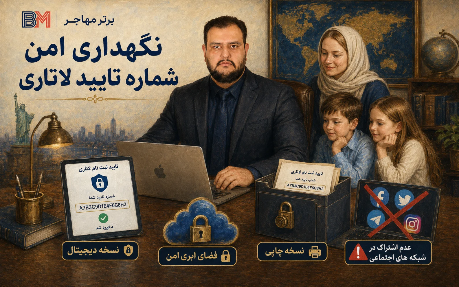 روش امن نگهداری کد کانفرمیشن نامبر لاتاری