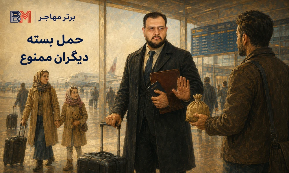 خودداری مسافر از حمل بسته فرد ناشناس در سفر برای مصاحبه سفارت