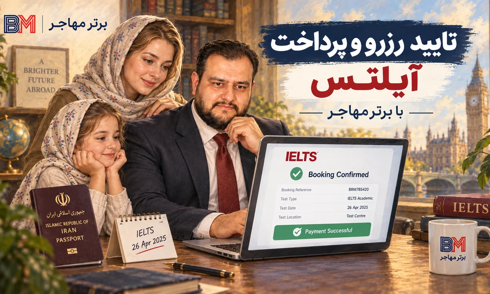 تایید پرداخت و رزرو نهایی آزمون آیلتس