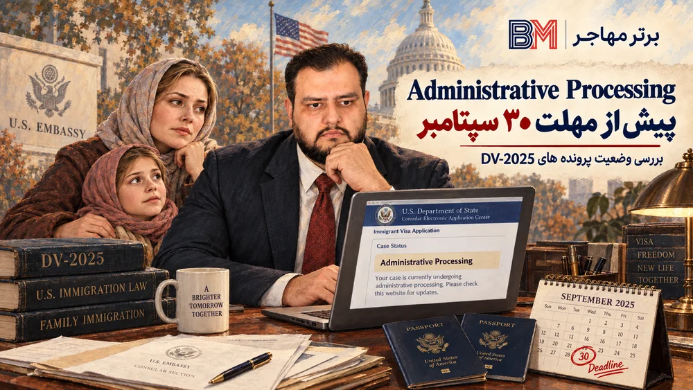 بررسی پرونده های DV-2025 و Administrative Processing پیش از مهلت ۳۰ سپتامبر