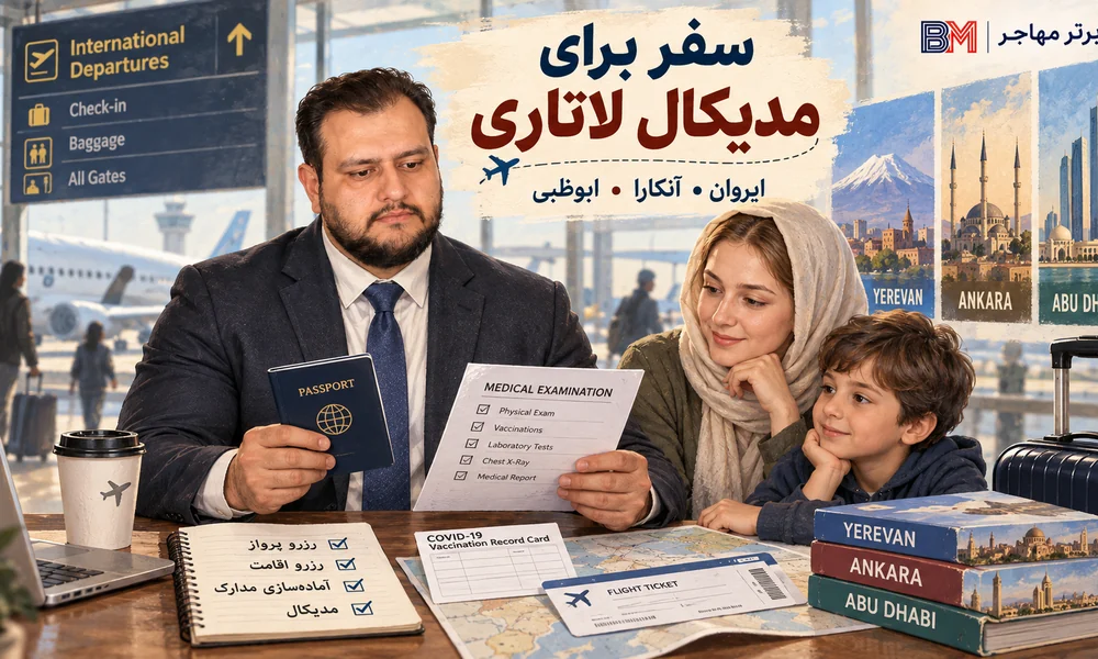 برنامه ریزی سفر برای مدیکال برندگان لاتاری در ایروان آنکارا یا ابوظبی