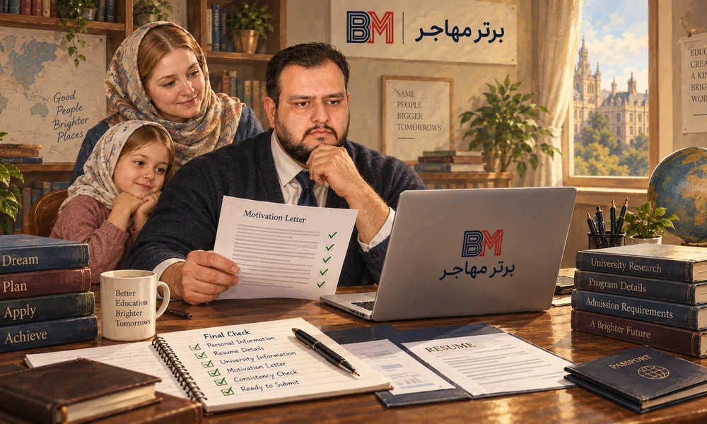 بررسی نهایی و صحت سنجی انگیزه نامه نوشته شده با هوش مصنوعی