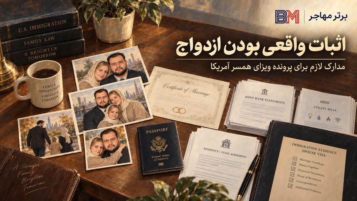 مدارک اثبات واقعی بودن ازدواج برای ویزای همسر آمریکا