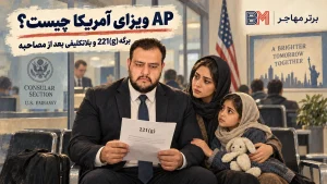 برنده لاتاری پس از دریافت برگه 221g و ورود پرونده به پروسه AP ویزای آمریکا