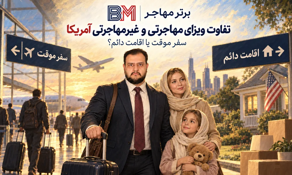 تفاوت ویزای مهاجرتی و غیرمهاجرتی آمریکا