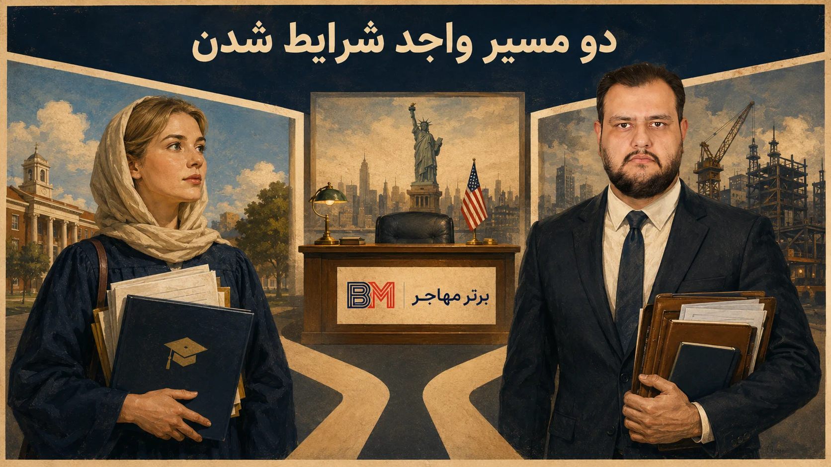 مقایسه شرط تحصیلی و شرط سابقه کار برای شرکت در لاتاری آمریکا