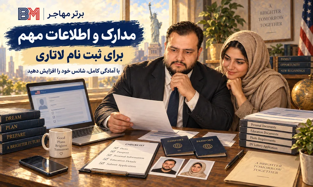 مدارک و اطلاعات لازم برای ثبت نام لاتاری گرین کارت آمریکا