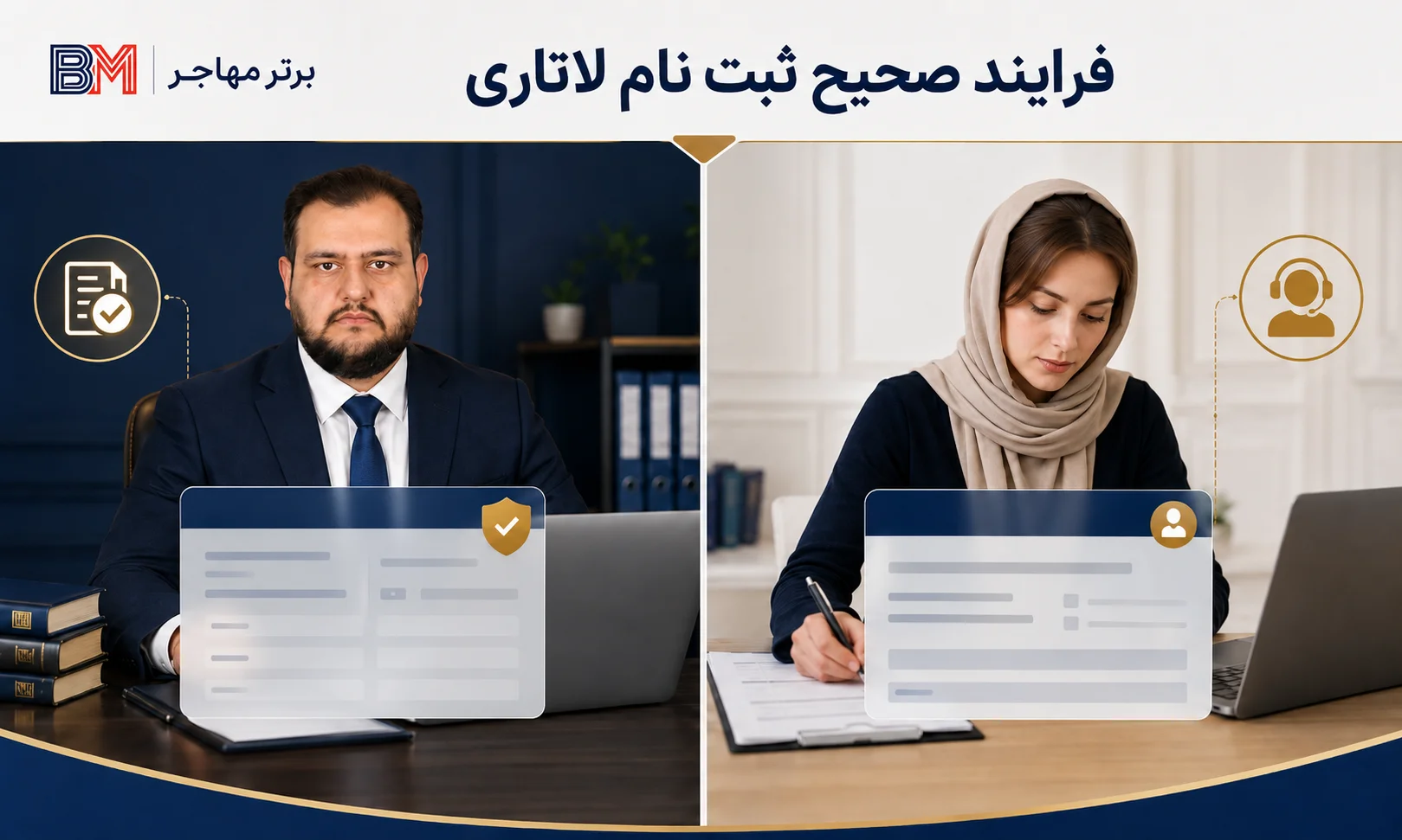 تفاوت فرم فارسی برترمهاجر با فرم رسمی انگلیسی لاتاری