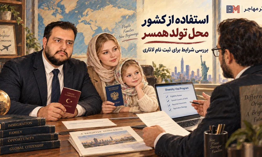 استفاده از کشور محل تولد همسر در ثبت نام لاتاری