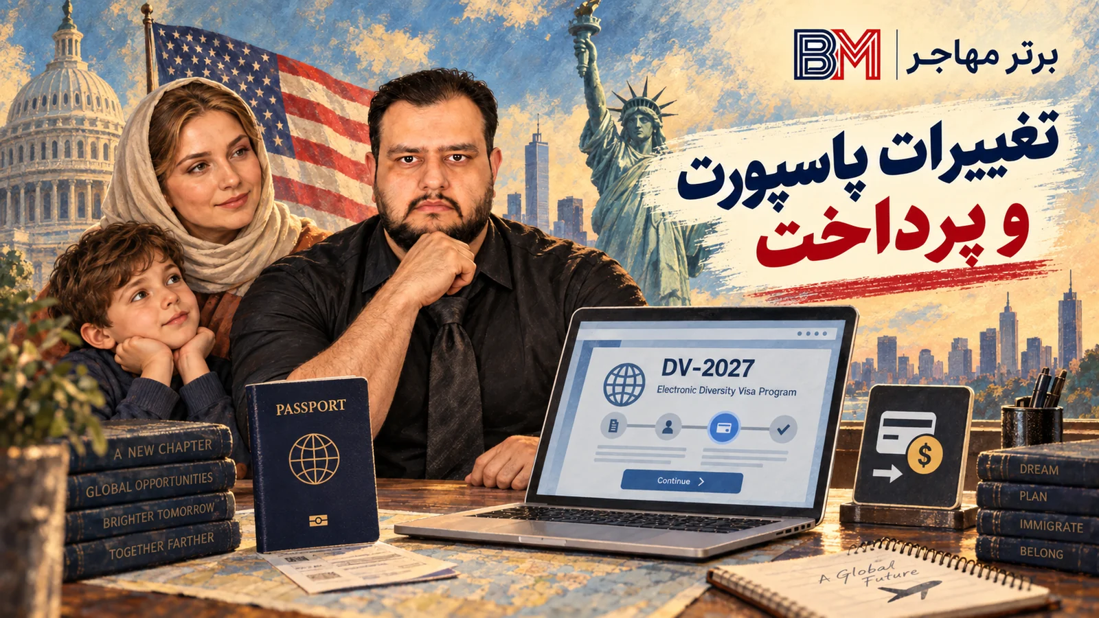 تغییرات ثبت نام لاتاری DV-2027 شامل پاسپورت و پرداخت یک دلاری