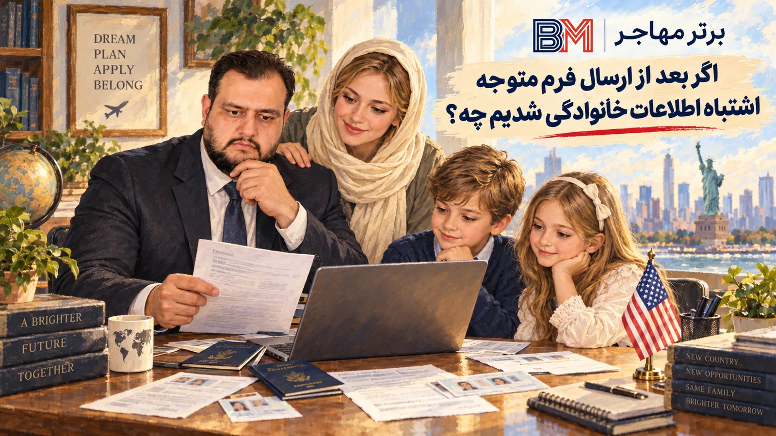 بررسی اشتباه اطلاعات خانوادگی بعد از ارسال فرم لاتاری
