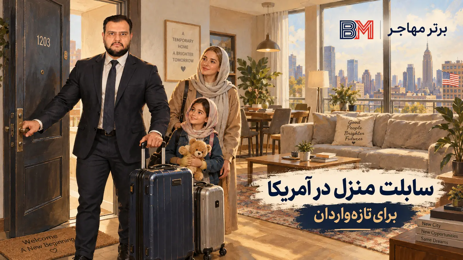 سابلت منزل در آمریکا برای تازه واردان و مهاجران