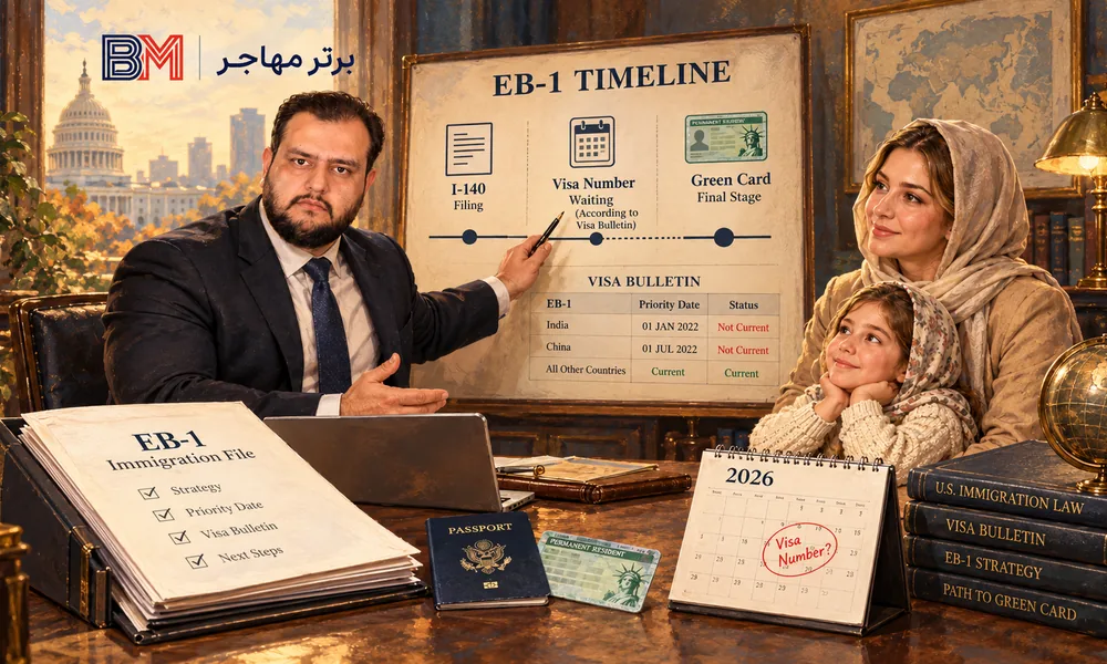 تاثیر Priority Date و Visa Bulletin بر زمان دریافت گرین کارت EB-1