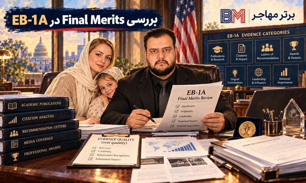 بررسی مدارک و ارزیابی نهایی پرونده EB-1A در مرحله Final Merits