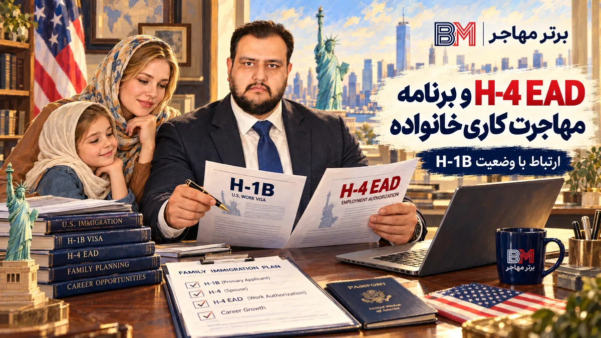ارتباط H-4 EAD با ویزای H-1B و برنامه مهاجرت کاری خانواده