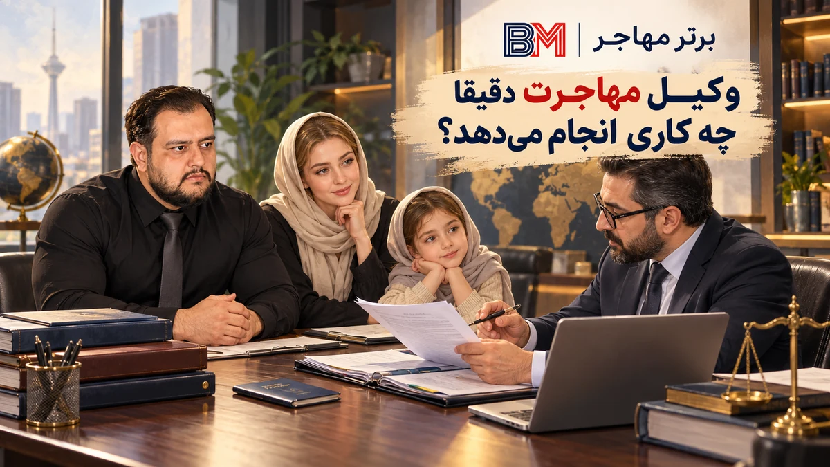 مشاوره متقاضی مهاجرت با وکیل مهاجرت برای بررسی پرونده