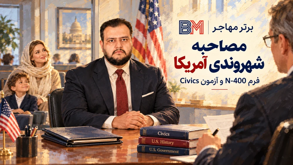 مصاحبه شهروندی آمریکا و آزمون زبان انگلیسی و Civics برای فرم N-400