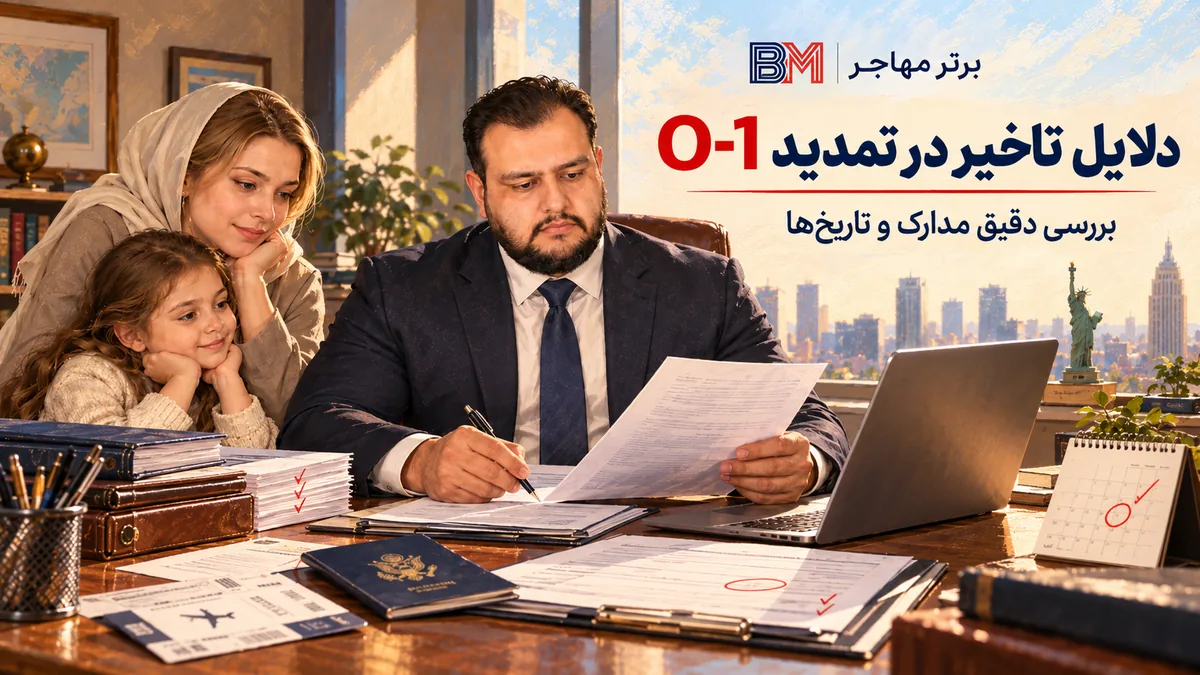بررسی مدارک تمدید ویزای O-1 برای جلوگیری از تاخیر و درخواست مدرک بیشتر