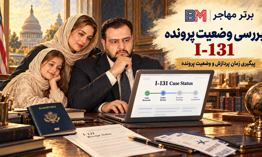 بررسی وضعیت پرونده I-131 و زمان پردازش در USCIS