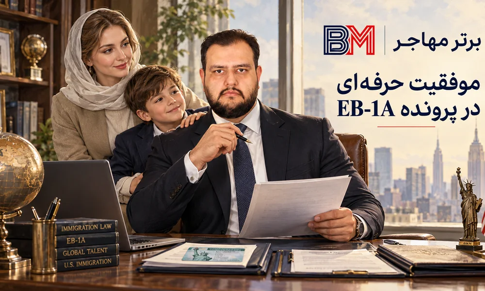 موفقیت حرفه ای های برجسته در پرونده EB-1A و دریافت گرین کارت آمریکا