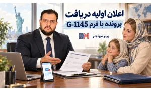 فرم G-1145 برای دریافت اعلان پذیرش درخواست USCIS