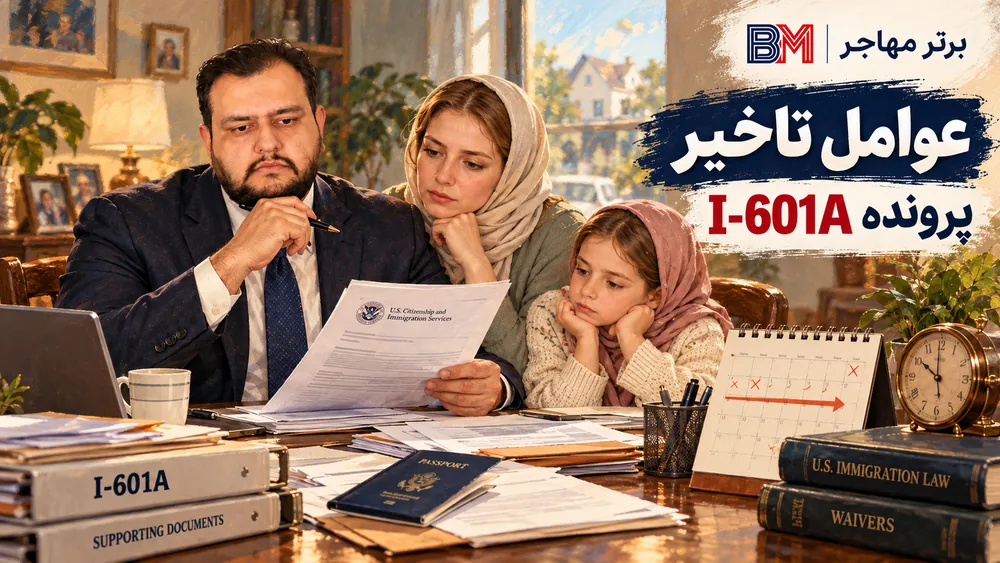 عوامل موثر بر تاخیر پرونده I-601A و انتظار خانواده مهاجر