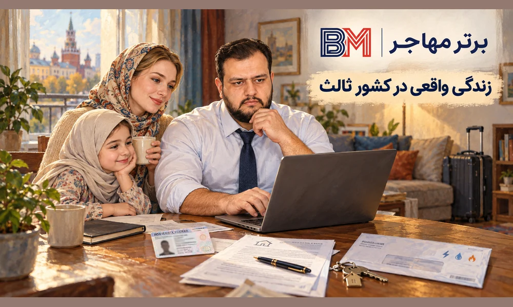 مهاجر ایرانی دارای محل سکونت واقعی در یک کشور ثالث