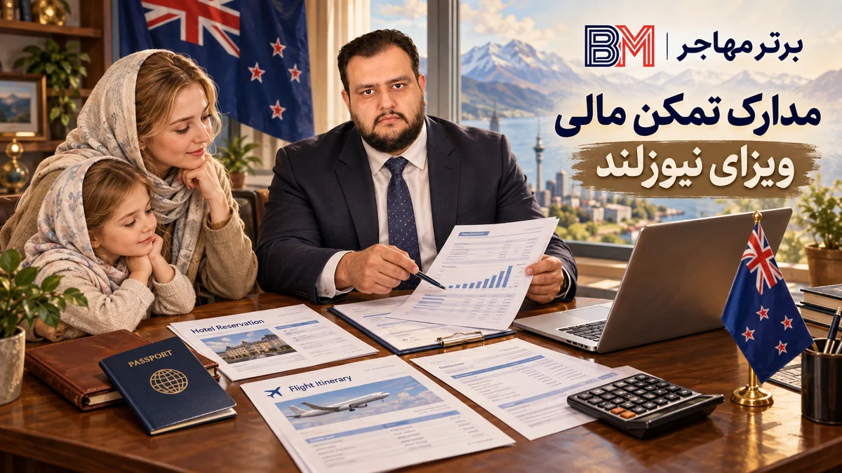 مدارک تمکن مالی برای ویزای توریستی نیوزلند