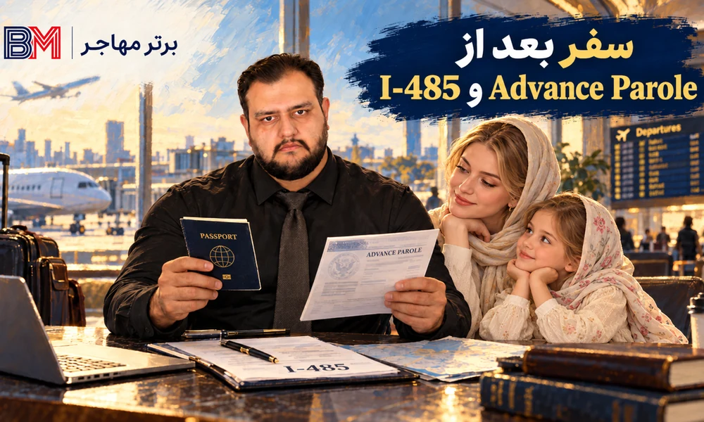بررسی سفر و Advance Parole پس از ثبت I-485 برای دارنده ویزای O-1
