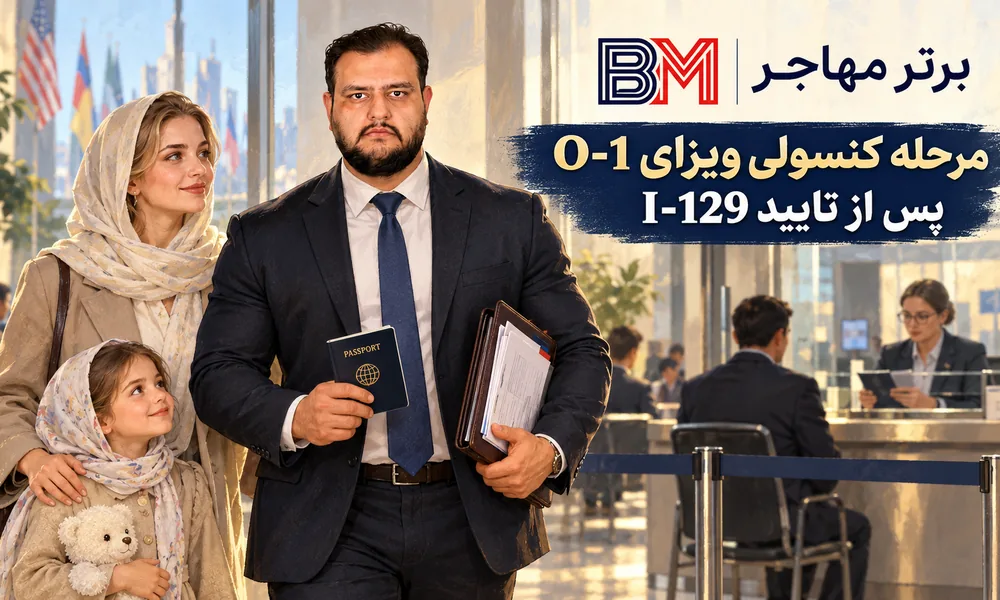 مرحله کنسولی و مصاحبه ویزای O-1 پس از تایید I-129