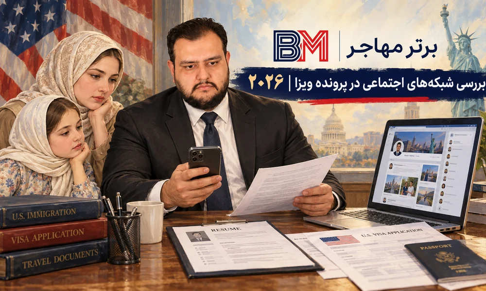 بررسی شبکه های اجتماعی متقاضیان ویزای آمریکا در سال ۲۰۲۶