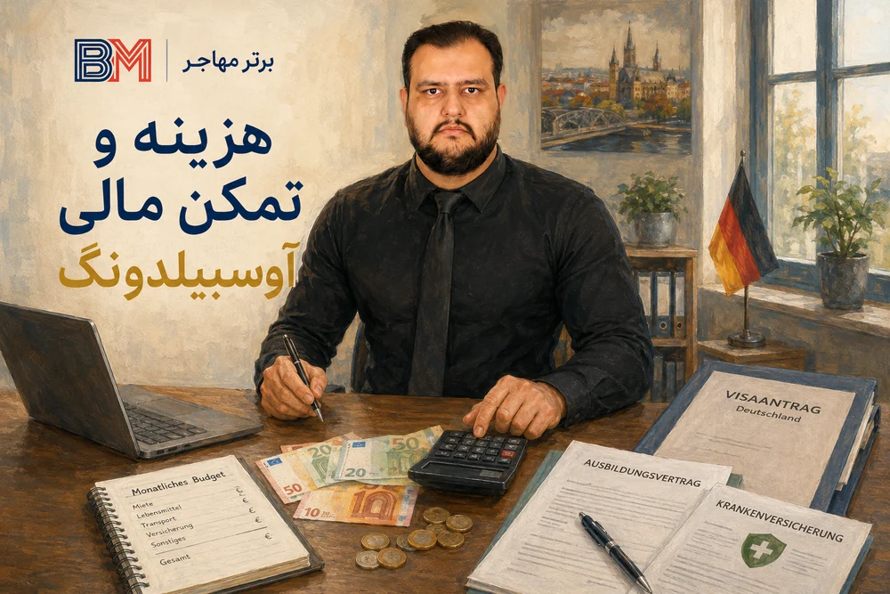 هزینه آوسبیلدونگ آلمان و محاسبه تمکن مالی مورد نیاز