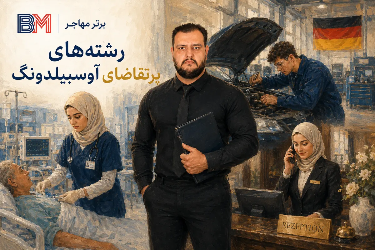 رشته های پرتقاضای آوسبیلدونگ آلمان شامل پرستاری فناوری اطلاعات مکاترونیک و هتلداری