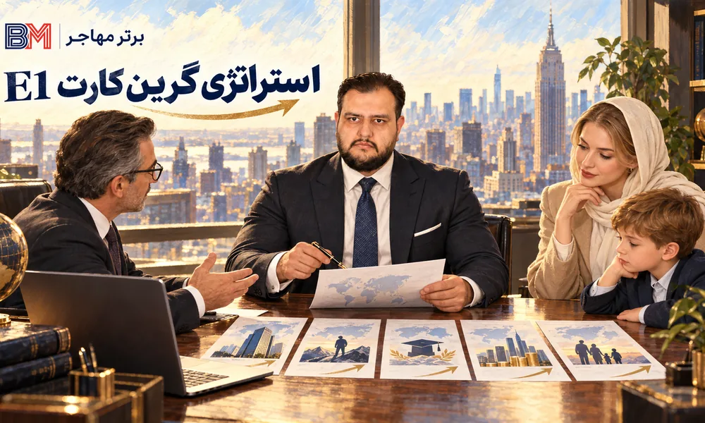 بررسی بهترین مسیر گرین کارت برای دارنده ویزای E1