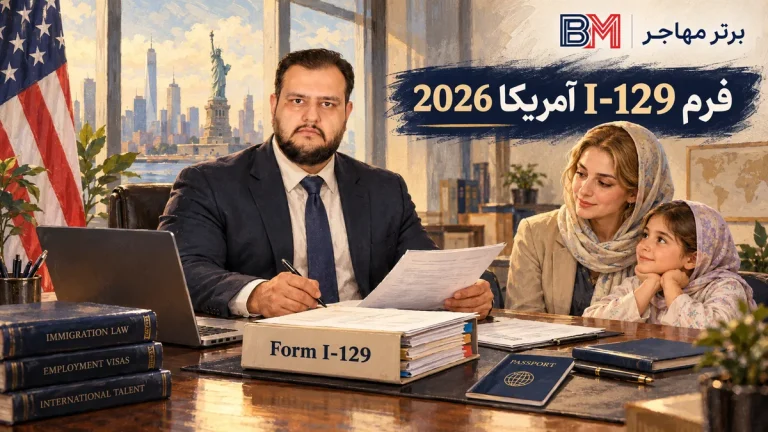 فرم I-129: از آغاز تا تایید USCIS در 2026 | مدارک، هزینه و زمان بررسی