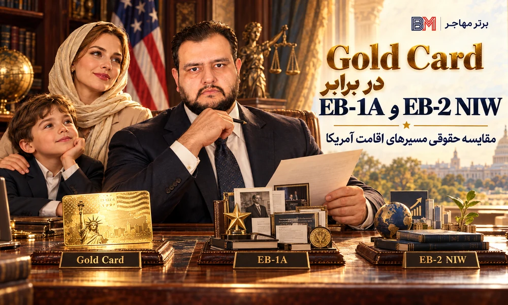 بررسی حقوقی کارت طلایی آمریکا در مقایسه با EB-1A و EB-2 NIW