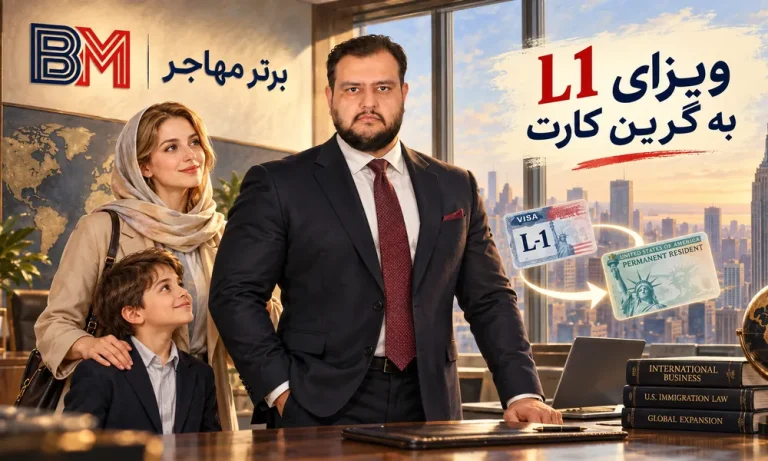 ویزای L1 به گرین کارت در 2026؛ مسیر L1A و L1B تا اقامت دائم آمریکا