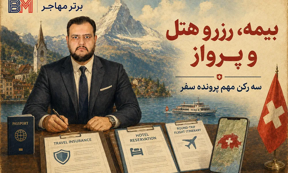 بیمه مسافرتی رزرو هتل و پرواز برای ویزای توریستی سوئیس