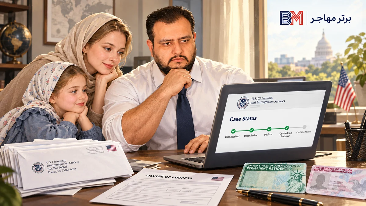 اهمیت ثبت آدرس صحیح در USCIS برای دریافت گرین کارت یا EAD