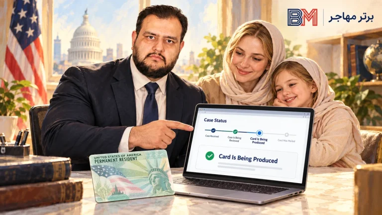معنای کارت جدید در حال تولید است در USCIS؛ وضعیت New Card Is Being Produced در 2026