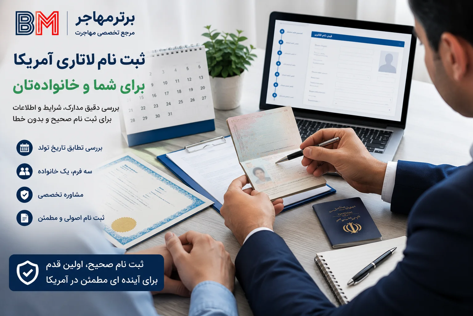 بررسی تاریخ تولد و پاسپورت در شرایط سنی ثبت نام لاتاری آمریکا