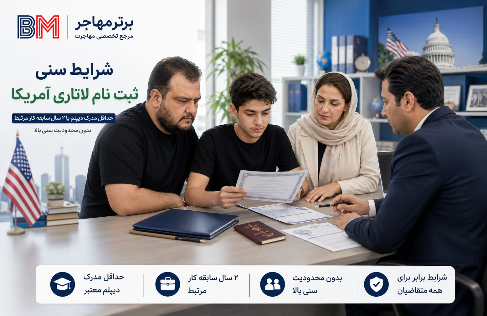 شرایط سنی ثبت نام لاتاری برای افراد زیر ۱۸ سال و شرط مدرک تحصیلی