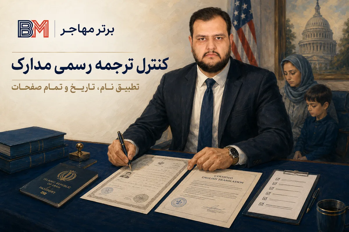 ترجمه رسمی مدارک ایرانی برای مصاحبه سفارت آمریکا