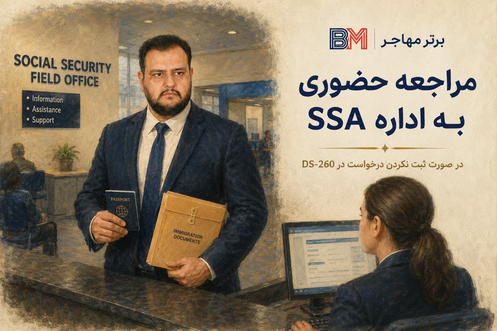 مراجعه برنده لاتاری به اداره تامین اجتماعی آمریکا برای دریافت SSN