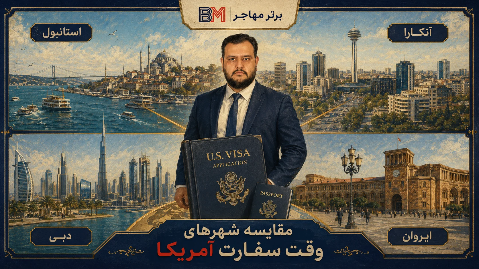 مقایسه وقت سفارت آمریکا در استانبول با دبی آنکارا و ایروان